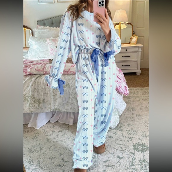 Other - Bow Pajamas with Velvet Bows ✨